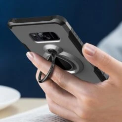 Coque Hybride Antichoc Samsung Galaxy S8 Avec Anneau Gris -All For Phone Magasin coque galaxy s8 frac2173 3