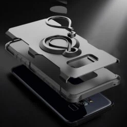 Coque Hybride Antichoc Samsung Galaxy S8 Avec Anneau Gris -All For Phone Magasin coque galaxy s8 frac2173 6