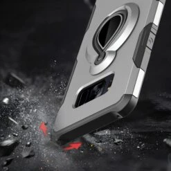 Coque Hybride Antichoc Samsung Galaxy S8 Avec Anneau Gris -All For Phone Magasin coque galaxy s8 frac2173 7