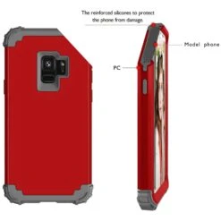Coque Galaxy S9 Hybride Antichoc En 3 éléments Rouge -All For Phone Magasin coque galaxy s9 frac2249 2