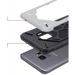 Coque Galaxy S9 Antichoc Geometric Argent -All For Phone Magasin coque galaxy s9 frac2265 5