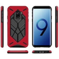 Coque Galaxy S9 Antichoc Geometric Rouge -All For Phone Magasin coque galaxy s9 frac2267 2