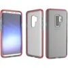 Coque Samsung Galaxy S9 Plus Transparent Rouge Silicone Antichocs