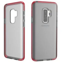Coque Samsung Galaxy S9 Plus Transparent Rouge Silicone Antichocs -All For Phone Magasin coque galaxy s9 plus frac2216 2