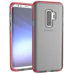 Coque Samsung Galaxy S9 Plus Transparent Rouge Silicone Antichocs -All For Phone Magasin coque galaxy s9 plus frac2216 3