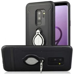 Coque Galaxy S9 Plus Antichoc Feuille Magnétique Noir