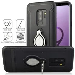 Coque Galaxy S9 Plus Antichoc Feuille Magnétique Noir -All For Phone Magasin coque galaxy s9 plus frac2257 3