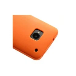 Coque HTC One M7 Silicone Matte Orange -All For Phone Magasin coque htc one m7 frac885 3