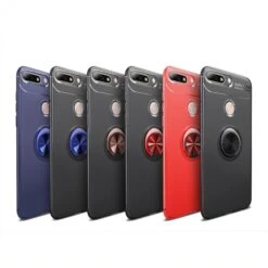 Coque Silicone Huawei Honor 7C / Enjoy 8 Avec Anneau En Metal Noir -All For Phone Magasin coque huawei enjoy 8 frac2965 17