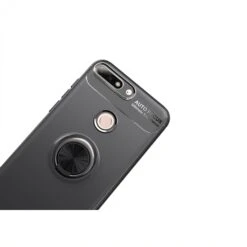 Coque Silicone Huawei Honor 7C / Enjoy 8 Avec Anneau En Metal Noir -All For Phone Magasin coque huawei enjoy 8 frac2965 2