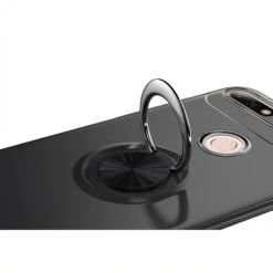 Coque Silicone Huawei Honor 7C / Enjoy 8 Avec Anneau En Metal Noir -All For Phone Magasin coque huawei enjoy 8 frac2965 3