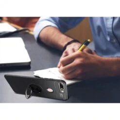 Coque Silicone Huawei Honor 7C / Enjoy 8 Avec Anneau En Metal Noir -All For Phone Magasin coque huawei enjoy 8 frac2965 5