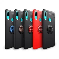 Coque Silicone Honor 10 Lite / P Smart 2019 Avec Anneau Noir -All For Phone Magasin coque huawei honor 10 lite frac3010 12