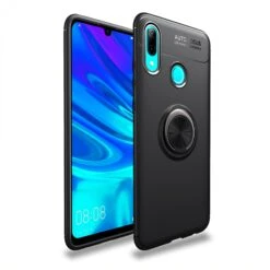 Coque Silicone Honor 10 Lite / P Smart 2019 Avec Anneau Noir