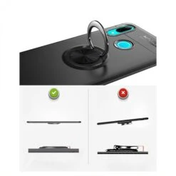 Coque Silicone Honor 10 Lite / P Smart 2019 Avec Anneau Noir -All For Phone Magasin coque huawei honor 10 lite frac3010 7