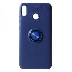 Coque Silicone Honor 8X Max Avec Anneau Rotatif Bleu