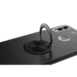 Coque Silicone Huawei Honor 8X Et Honor View 10 Lite Avec Anneau En Metal Noir -All For Phone Magasin coque huawei honor view 10 lite frac2967 2