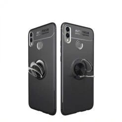 Coque Silicone Huawei Honor 8X Et Honor View 10 Lite Avec Anneau En Metal Noir -All For Phone Magasin coque huawei honor view 10 lite frac2967 3