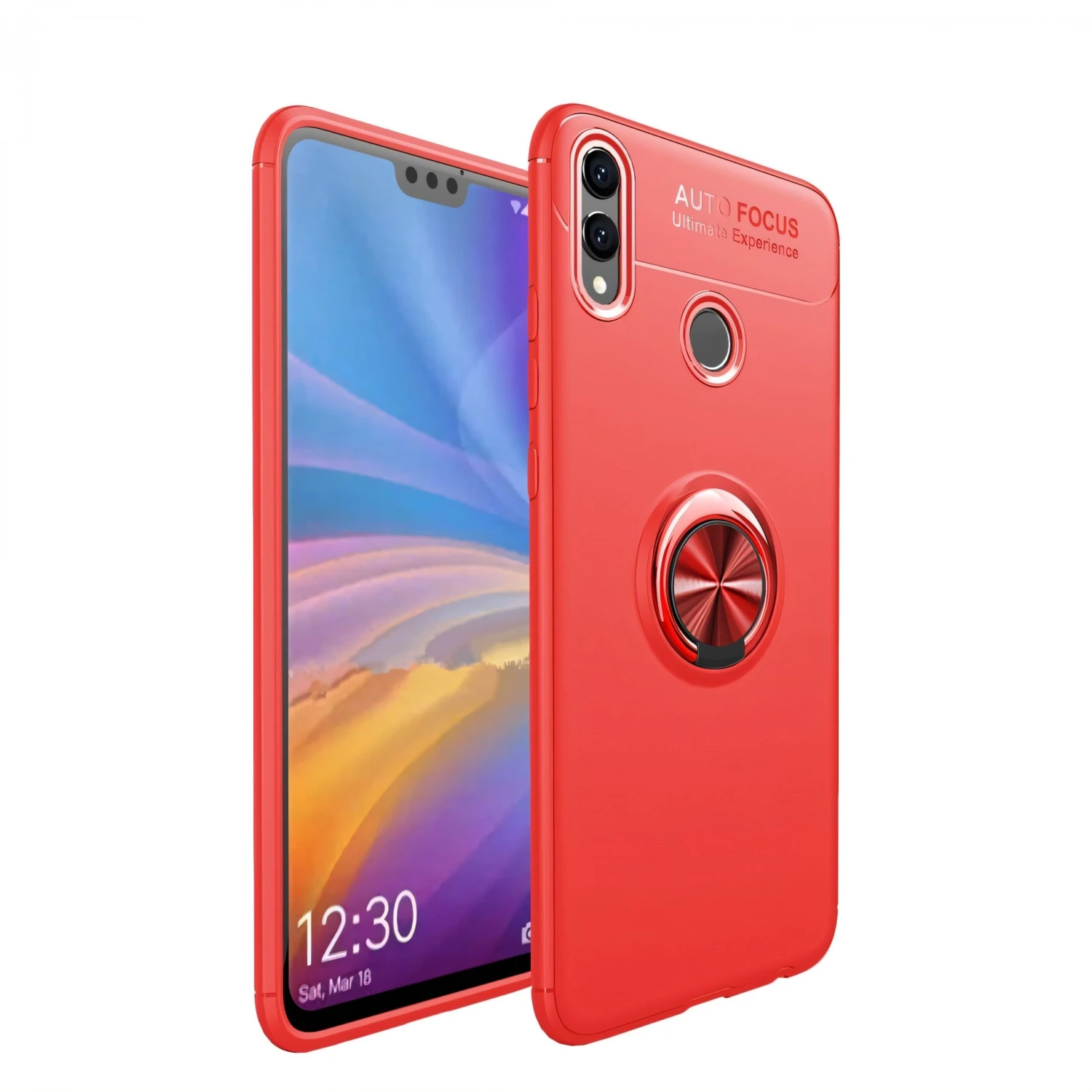 Coque Silicone Huawei Honor 8X Et Honor View 10 Lite Avec Anneau En Metal Rouge 3 Coque Silicone Huawei Honor 8X Et Honor View 10 Lite Avec Anneau En Metal Rouge