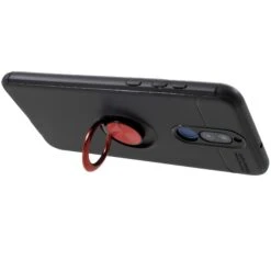 Coque Silicone Huawei Mate 10 Lite Metal Finger Rouge -All For Phone Magasin coque huawei mate 10 lite frac2493 3