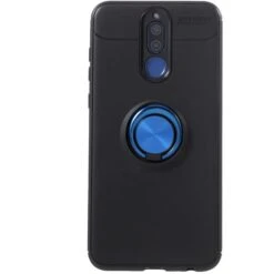 Coque Silicone Huawei Mate 10 Lite Metal Finger Bleu