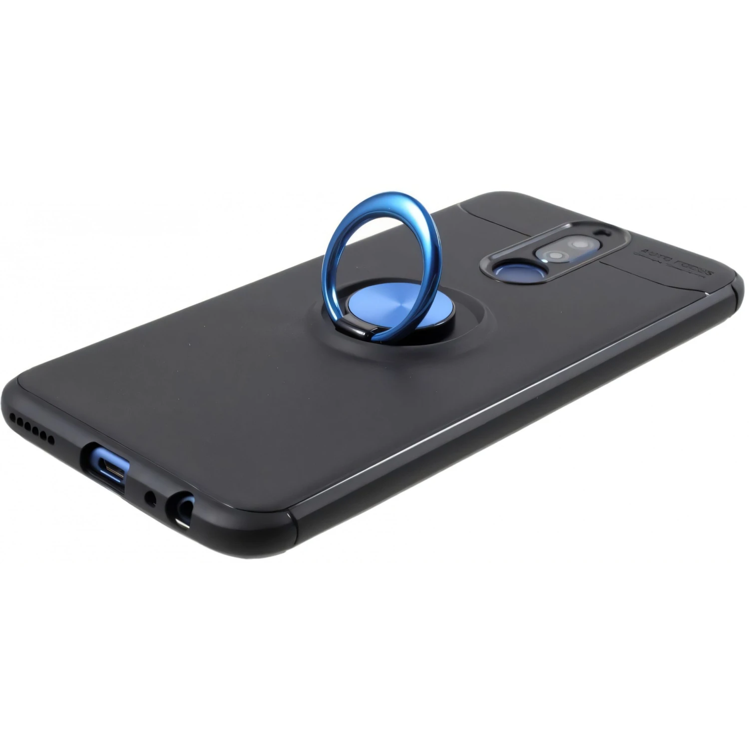 Coque Silicone Huawei Mate 10 Lite Metal Finger Bleu 6 Coque Silicone Huawei Mate 10 Lite Metal Finger Bleu – Image 4