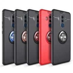 Coque Silicone Huawei Mate 10 Pro Avec Anneau En Metal Noir -All For Phone Magasin coque huawei mate 10 pro frac2952 14