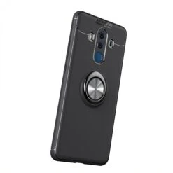 Coque Silicone Huawei Mate 10 Pro Avec Anneau En Metal Noir -All For Phone Magasin coque huawei mate 10 pro frac2952 2