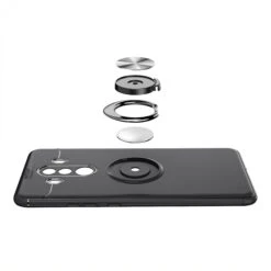 Coque Silicone Huawei Mate 10 Pro Avec Anneau En Metal Noir -All For Phone Magasin coque huawei mate 10 pro frac2952 3