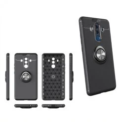 Coque Silicone Huawei Mate 10 Pro Avec Anneau En Metal Noir -All For Phone Magasin coque huawei mate 10 pro frac2952 6