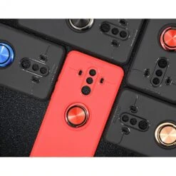 Coque Silicone Huawei Mate 10 Pro Avec Anneau En Metal Rouge -All For Phone Magasin coque huawei mate 10 pro frac2953 2