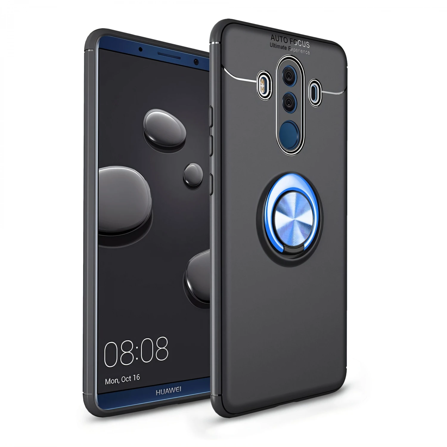 Coque Silicone Huawei Mate 10 Pro Avec Anneau En Metal Bleu 3 Coque Silicone Huawei Mate 10 Pro Avec Anneau En Metal Bleu
