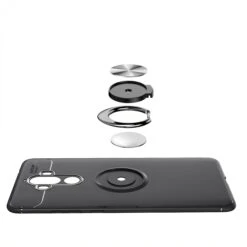 Coque Silicone Huawei Mate 9 Avec Anneau En Metal Noir -All For Phone Magasin coque huawei mate 9 frac2956 3