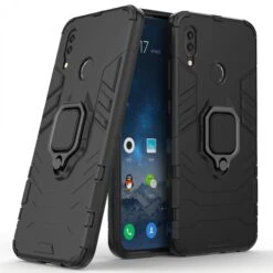 Coque Antichoc Huawei P Smart 2019 Cool Guard Avec Anneau Noir