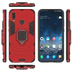 Coque Antichoc Huawei P Smart 2019 Cool Guard Avec Anneau Rouge -All For Phone Magasin coque huawei p smart 2019 frac2998 2