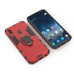 Coque Antichoc Huawei P Smart 2019 Cool Guard Avec Anneau Rouge -All For Phone Magasin coque huawei p smart 2019 frac2998 3