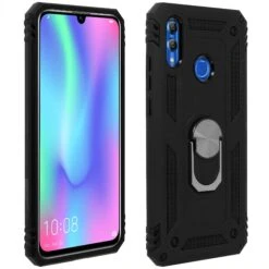 Coque Antichoc P Smart 2019 Et Honor 10 Lite XSSIVE Avec Anneau Metallique Noir