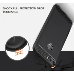 Coque Silicone Huawei P Smart Style Fibre De Carbone Noir -All For Phone Magasin coque huawei p smart frac2451 7