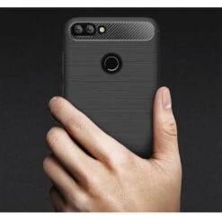 Coque Silicone Huawei P Smart Style Fibre De Carbone Noir -All For Phone Magasin coque huawei p smart frac2451 9
