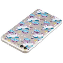 Coque Silicone Huawei P Smart Licornes Et Arc-en-ciels Bleu -All For Phone Magasin coque huawei p smart frac2512 2