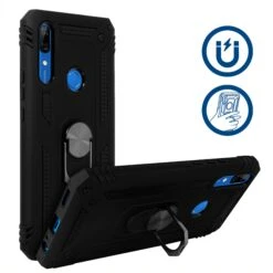 Coque Antichoc P Smart Z Et Y9 Prime XSSIVE Avec Anneau Metallique Noir -All For Phone Magasin coque huawei p smart z frac3187 1