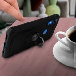 Coque Antichoc P Smart Z Et Y9 Prime XSSIVE Avec Anneau Metallique Noir -All For Phone Magasin coque huawei p smart z frac3187 12