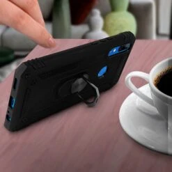 Coque Antichoc P Smart Z Et Y9 Prime XSSIVE Avec Anneau Metallique Noir -All For Phone Magasin coque huawei p smart z frac3187 5