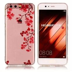 Coque Huawei P10 Silicone Beautiful Flowers Transparent