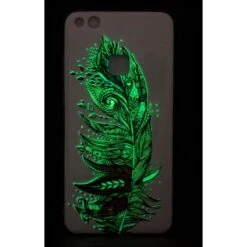 Coque Huawei P10 Lite Silicone Phospho Plume Blanc -All For Phone Magasin coque huawei p10 lite frac1879 4