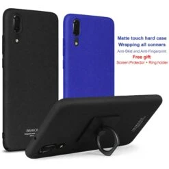 Coque Rigide Huawei P20 Avec Anneau Imak Bleu Foncé -All For Phone Magasin coque huawei p20 frac2485 2