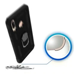 Coque Antichoc P20 Lite 2019 Et Nova 5i XSSIVE Avec Anneau Metallique Noir -All For Phone Magasin coque huawei p20 lite 2019 frac3190 6