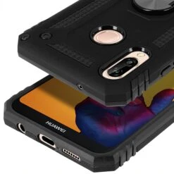 Coque Antichoc P20 Lite 2019 Et Nova 5i XSSIVE Avec Anneau Metallique Noir -All For Phone Magasin coque huawei p20 lite 2019 frac3190 9