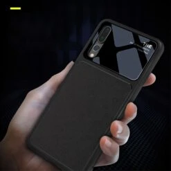 Coque Silicone Huawei P20 Pro Avec Partie En Verre Lenuo Noir -All For Phone Magasin coque huawei p20 pro frac2496 2