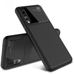 Coque Silicone Huawei P20 Pro Avec Partie En Verre Lenuo Noir